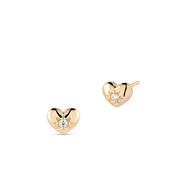 Kolczyki złote serca