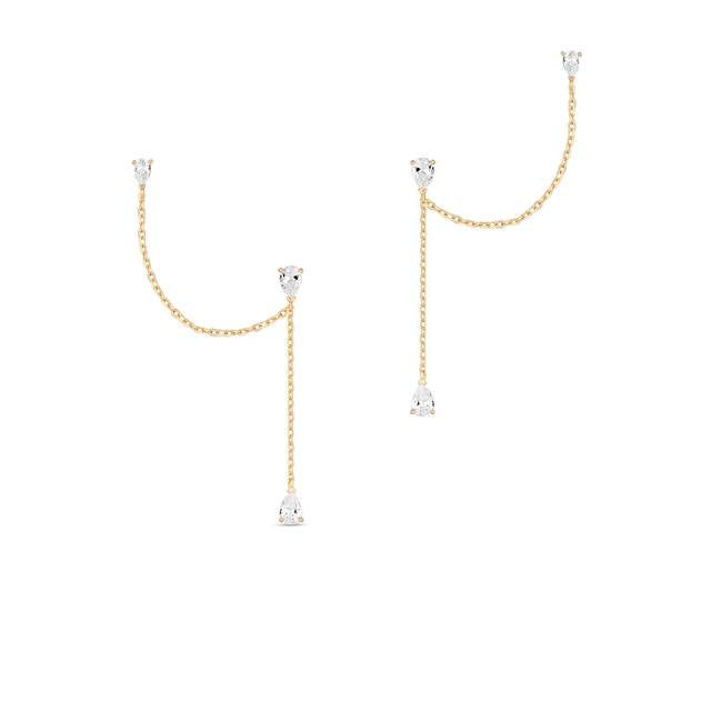 Kolczyki srebrne pozłacane z cyrkoniami