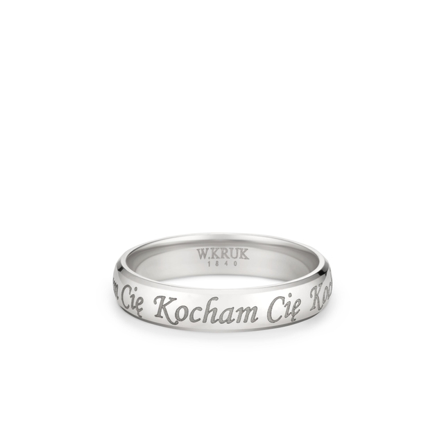 Obrączka złota KOCHAM CIĘ