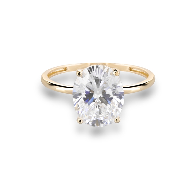 Pierścionek złoty z cyrkonią