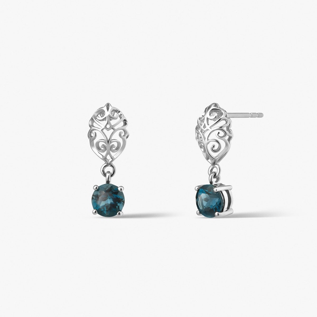 Kolczyki złote z topazem Royal Star