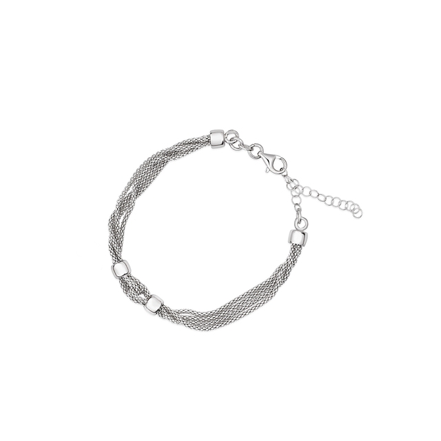 Bransoleta srebrna minimalistyczna