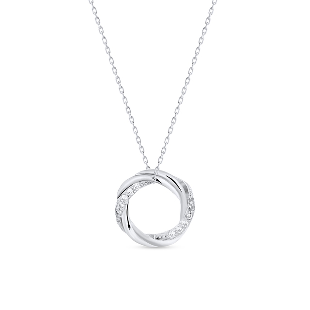 Wisiorek srebrny z cyrkoniami