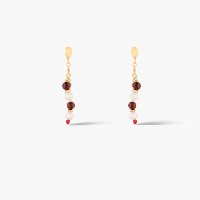 Kolczyki srebrne z bursztynami