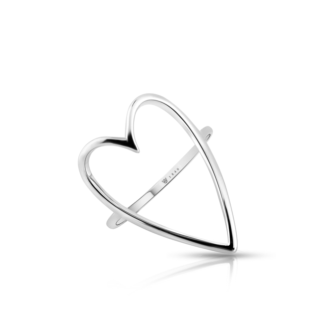 Srebrny pierścionek z sercem