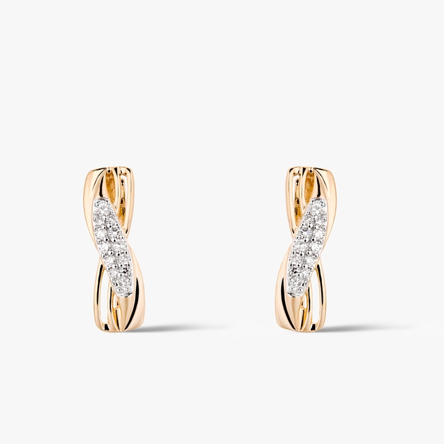 Kolczyki złote z diamentami