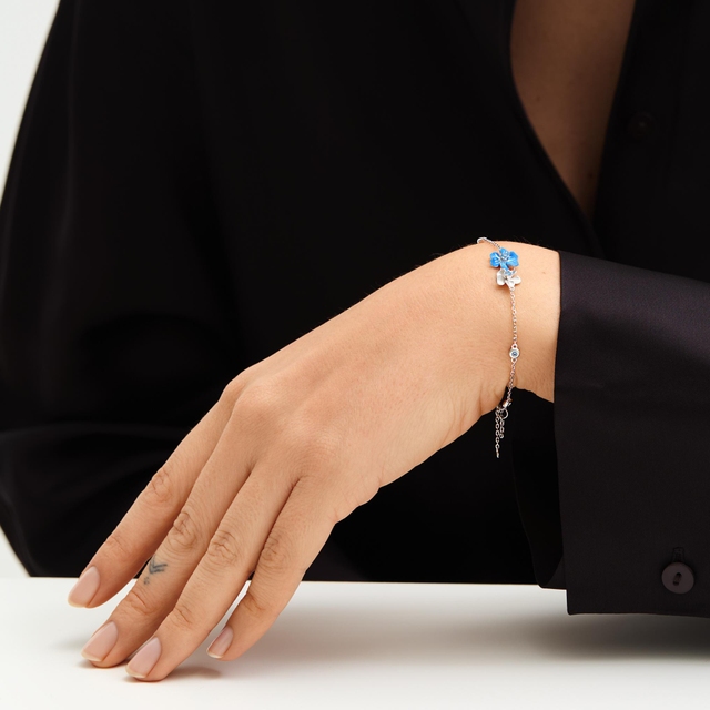 Bransoletka srebrna Kwiaty Nocy