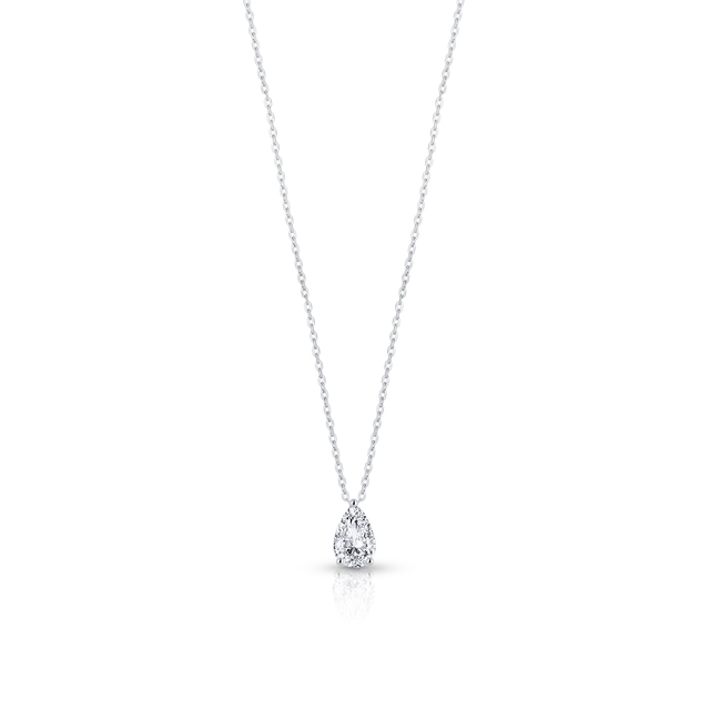 Naszyjnik srebrny z cyrkonią łezka