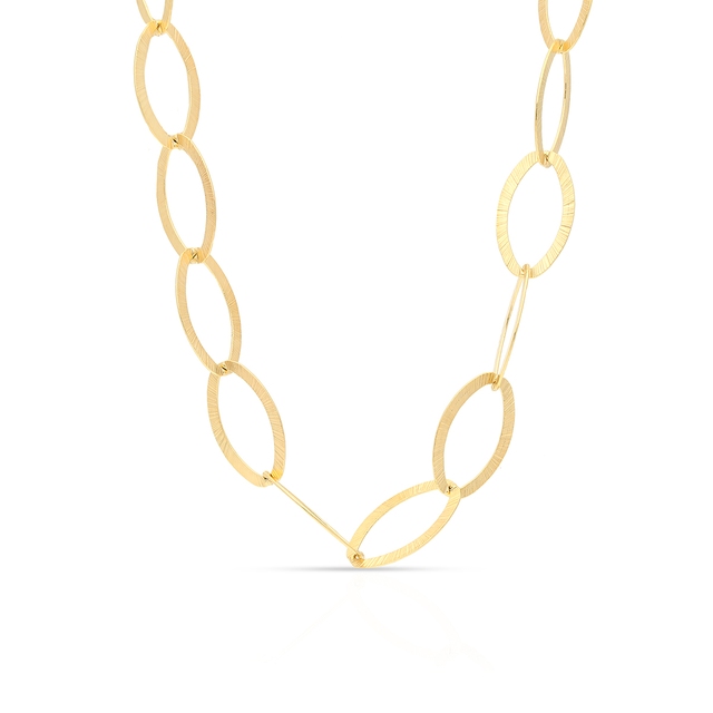 Naszyjnik srebrny pozłacany elipsa