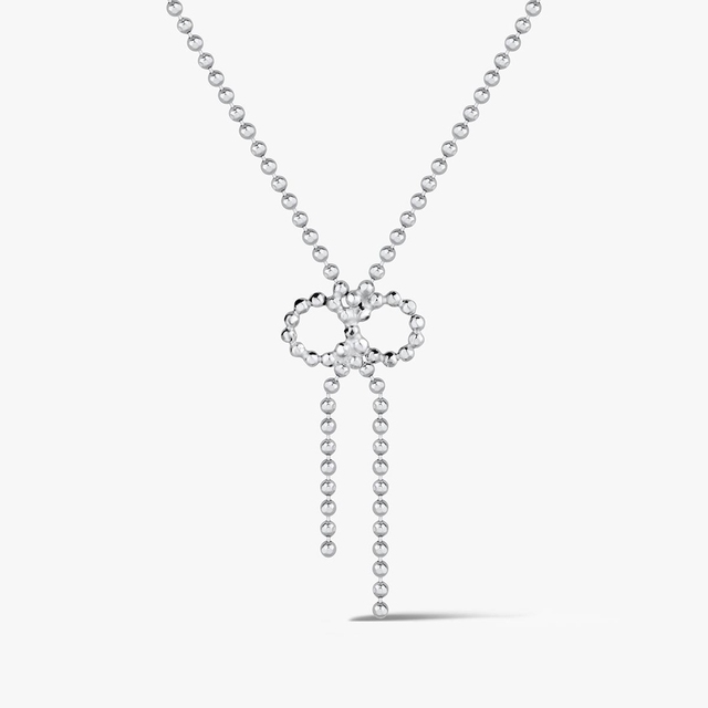 Naszyjnik srebrny z kokardką