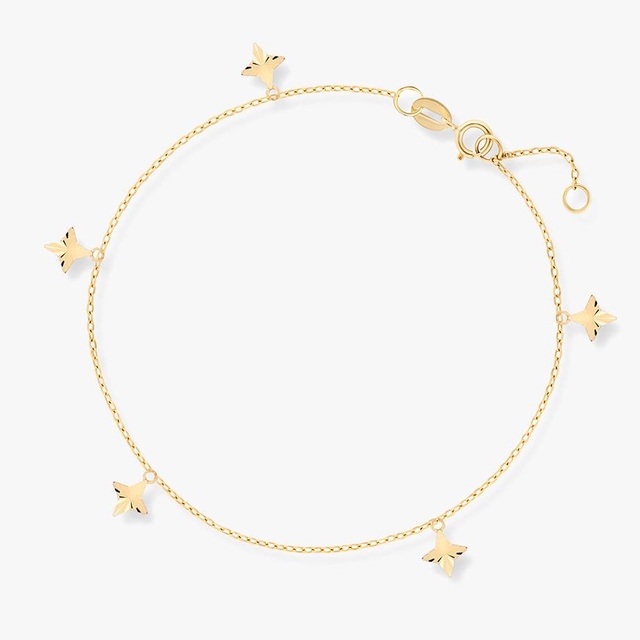 Bransoleta złota z wiszącymi gwiazdkami