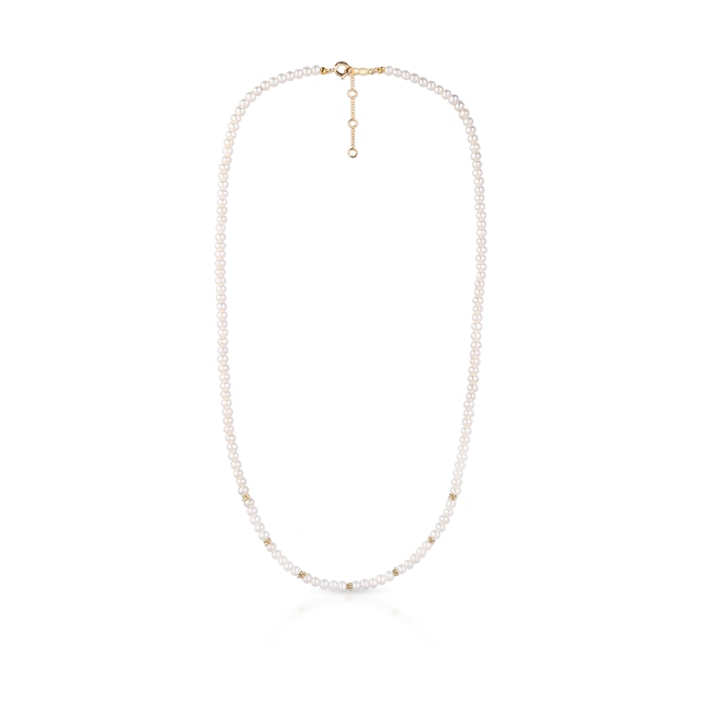 Naszyjnik złoty z perłami