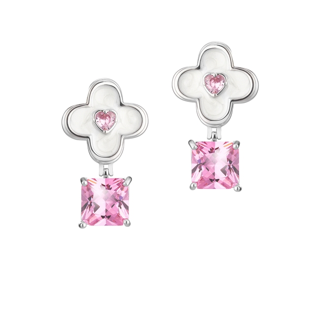 Kolczyki z różowymi cyrkoniami Basics