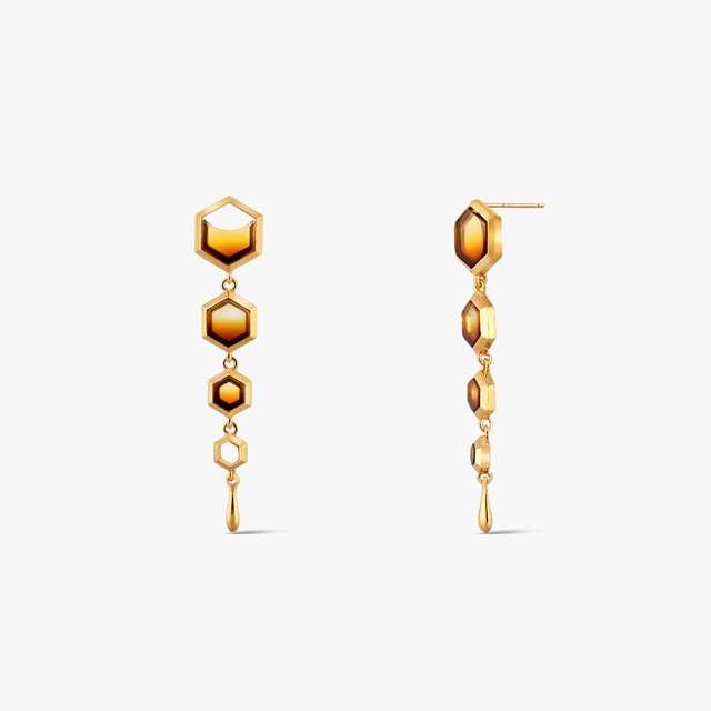 Kolczyki srebrne z bursztynem Miodowa