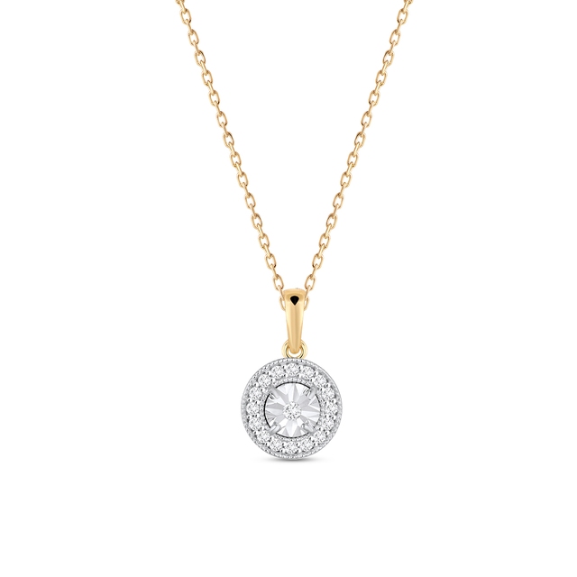 Wisiorek złoty kółko z cyrkoniami