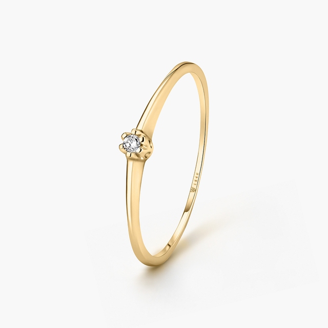 Pierścionek zaręczynowy złoty Jedyny