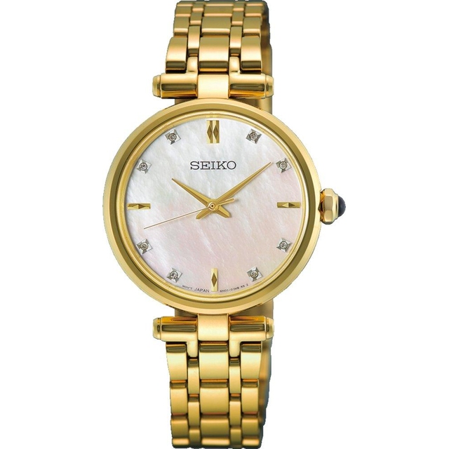 ZEGAREK SEIKO CLASSIC QUARTZ DIAMONDS