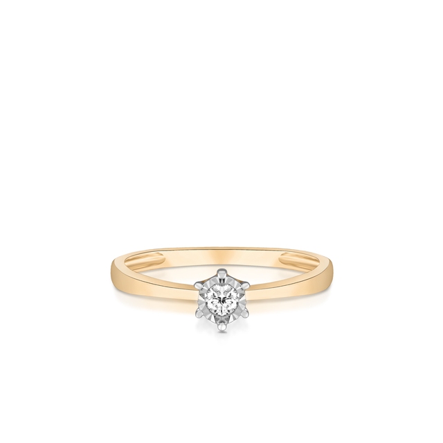 Pierścionek złoty z brylantem