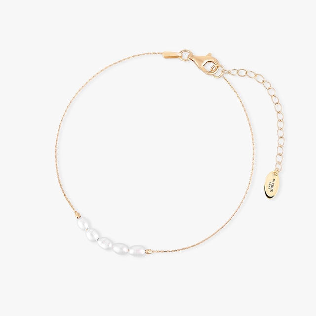 Bransoletka srebrna z perłami