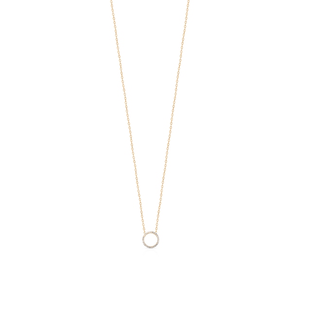 Naszyjnik żółte złoto z diamentami