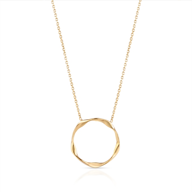 Naszyjnik złoty z motywem wstążki