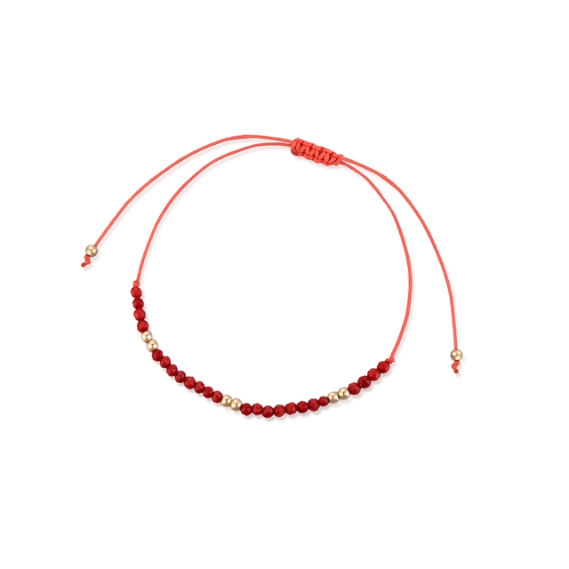 Bransoleta sznurkowa z koralami