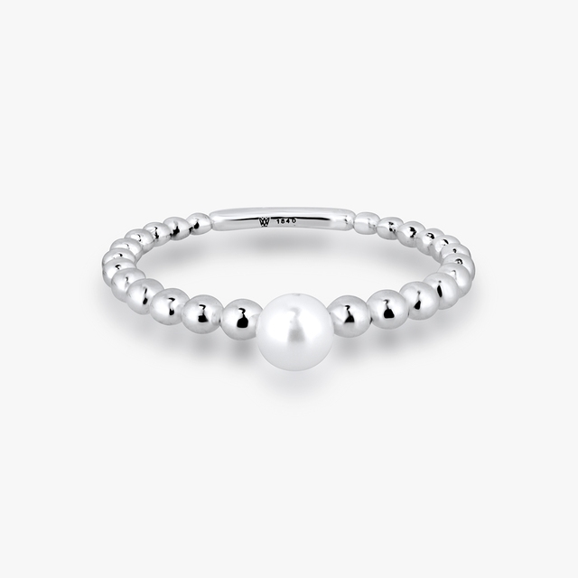 Pierścionek srebrny z perłą