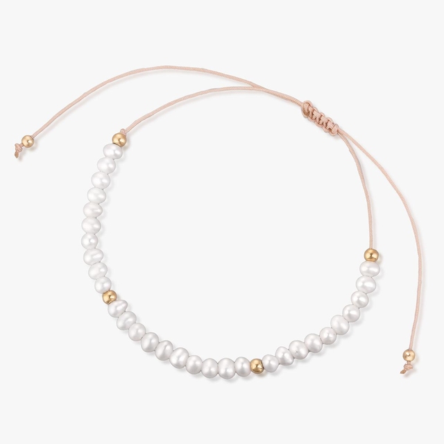 Bransoleta sznurkowa z perłami