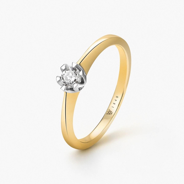 Pierścionek zaręczynowy złoty Jedyny