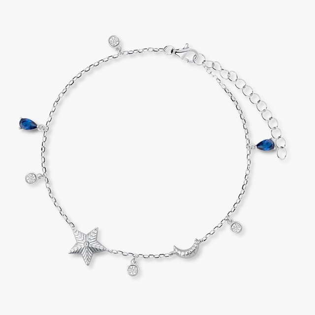 Bransoleta srebrna z gwiazdką