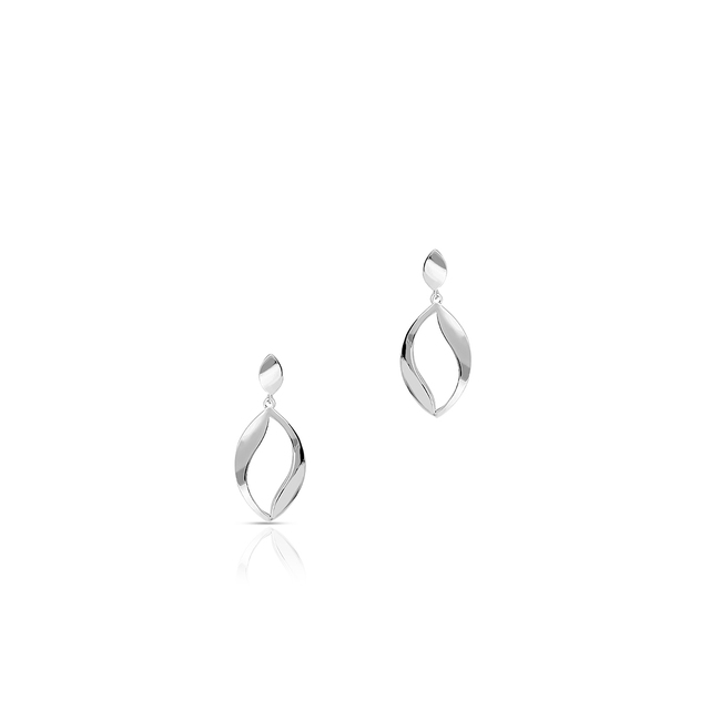 Kolczyki srebrne liście