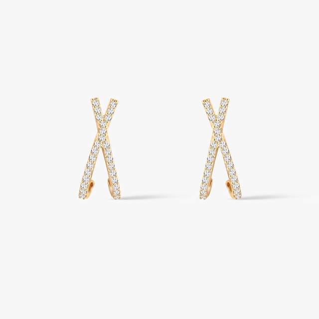 Kolczyki złote z cyrkoniami