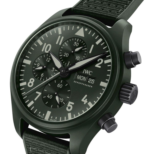 ZEGAREK IWC SCHAFFHAUSEN PILOT'S CHRONOGRAPH TOP GUN WOODLAND