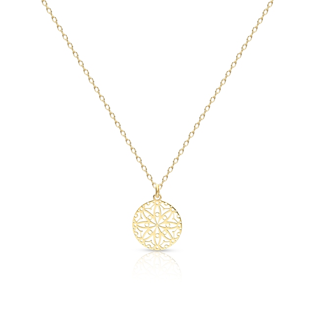 Naszyjnik srebrny pozłacany arabeska