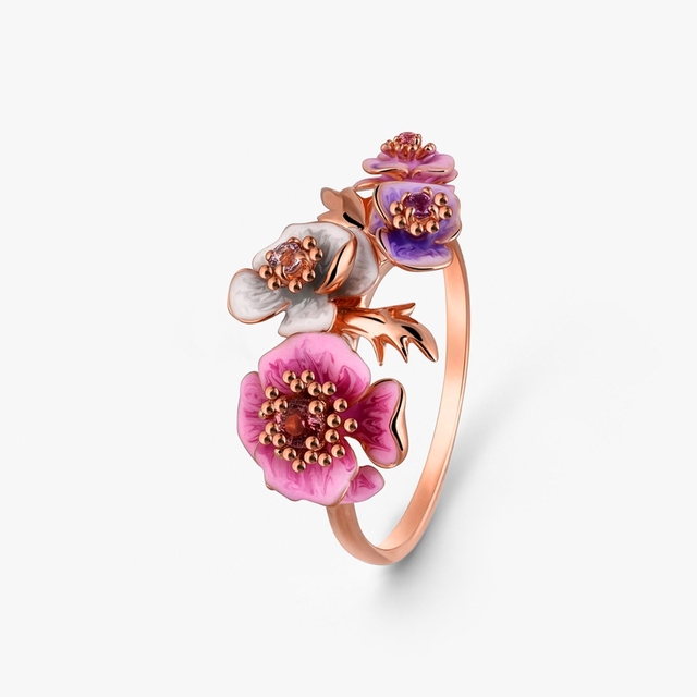 Pierścionek złoty Kwiaty Nocy