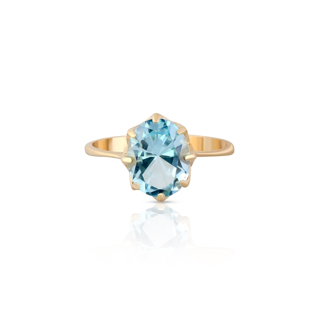 Pierścionek złoty z topazem