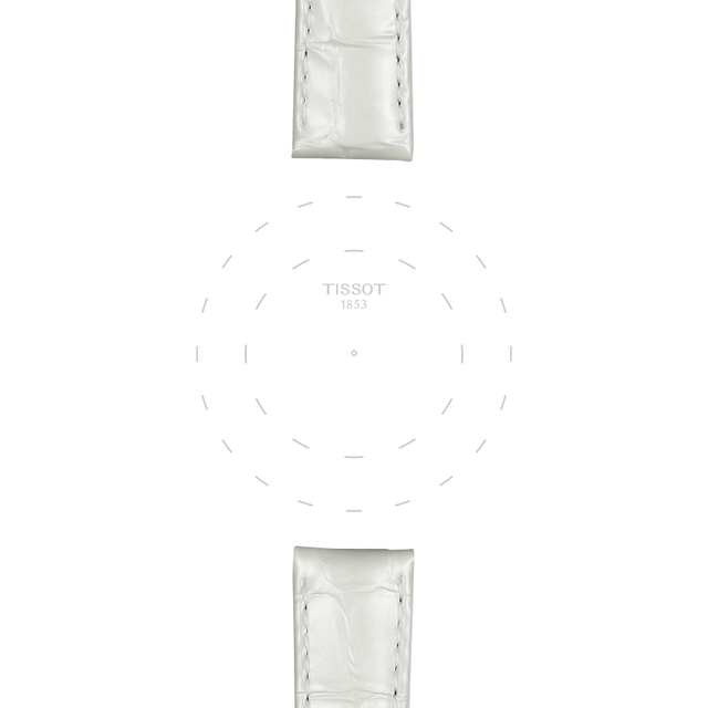 Tissot biały pasek skórzany 16 mm