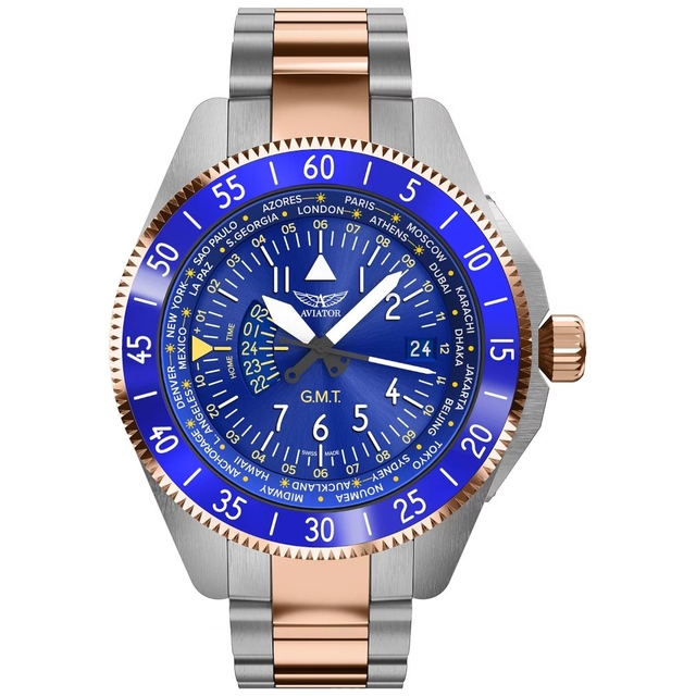 ZEGAREK AVIATOR AIRACOBRA GMT