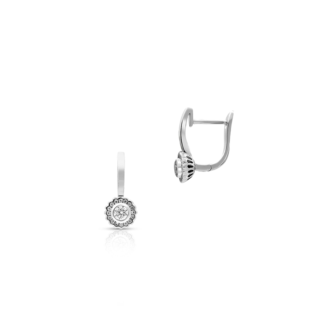 Kolczyki białe złoto z brylantami