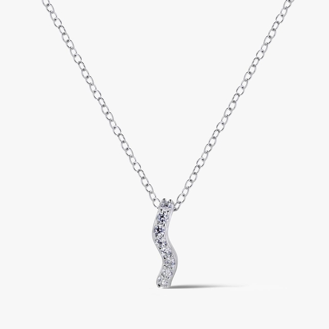 Naszyjnik srebrny z cyrkoniami