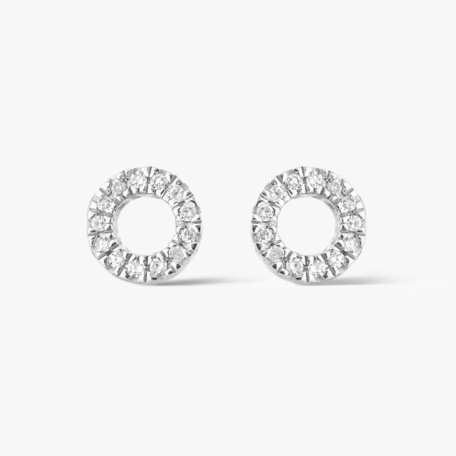 Kolczyki białe złoto z diamentami