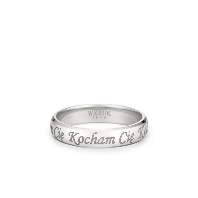 Komplet obrączek złotych KOCHAM CIĘ