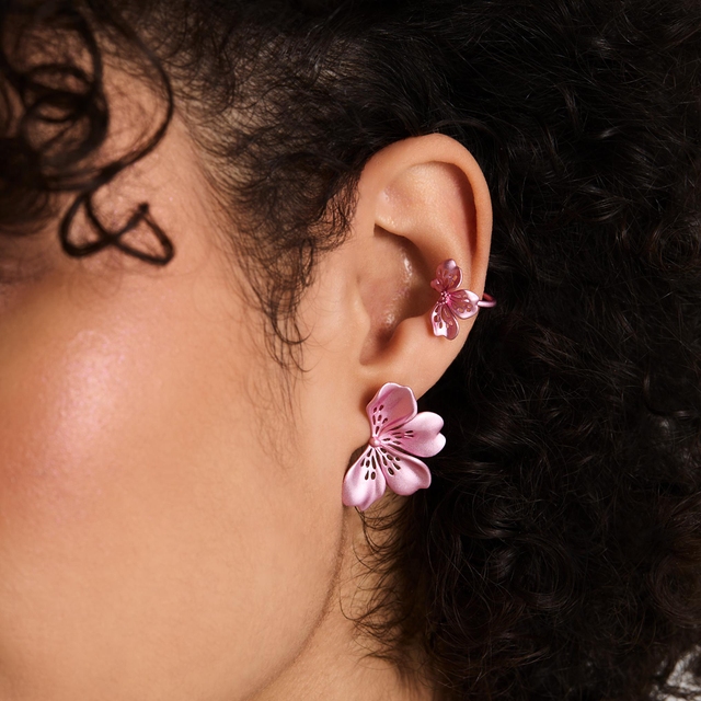 Kolczyki srebrne Kwiaty Nocy Wiśnia