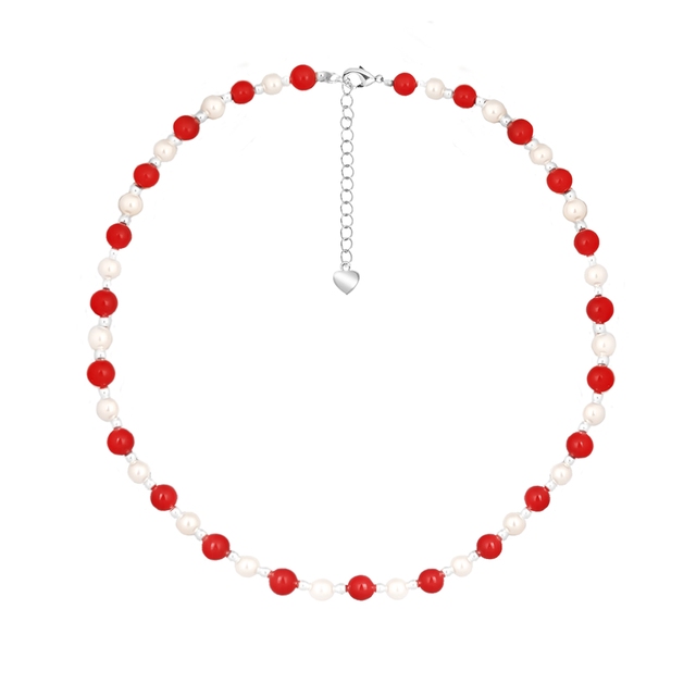 Naszyjnik biało-czerwony Picky Pica