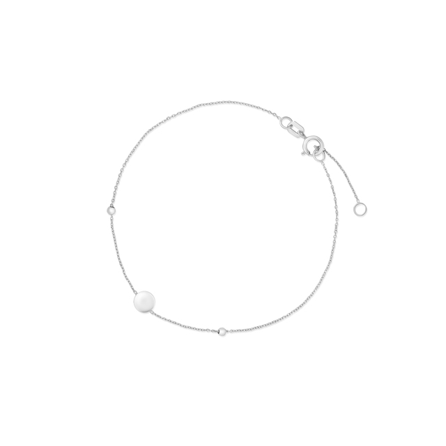 Bransoleta białe złoto basic