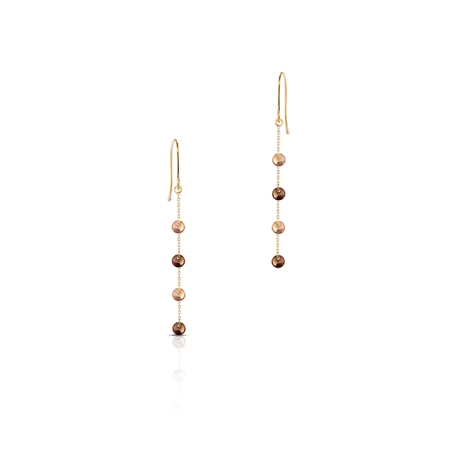 Kolczyki złote z kolorowymi cyrkoniami