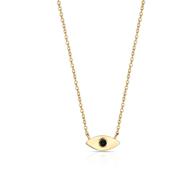 Naszyjnik srebrny pozłacany oko proroka