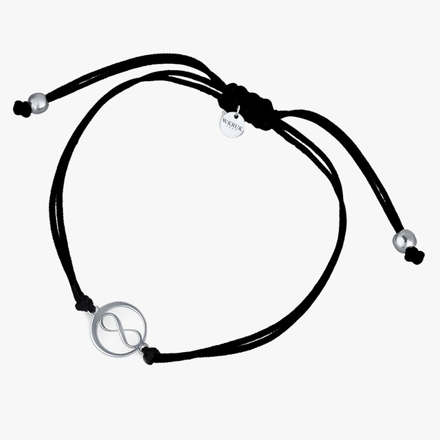 Bransoleta sznurkowa z motywem nieskończoności