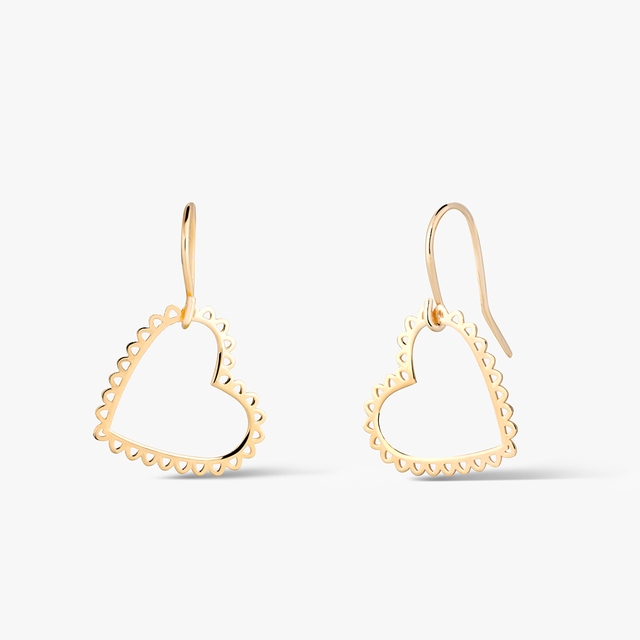 Kolczyki złote serca