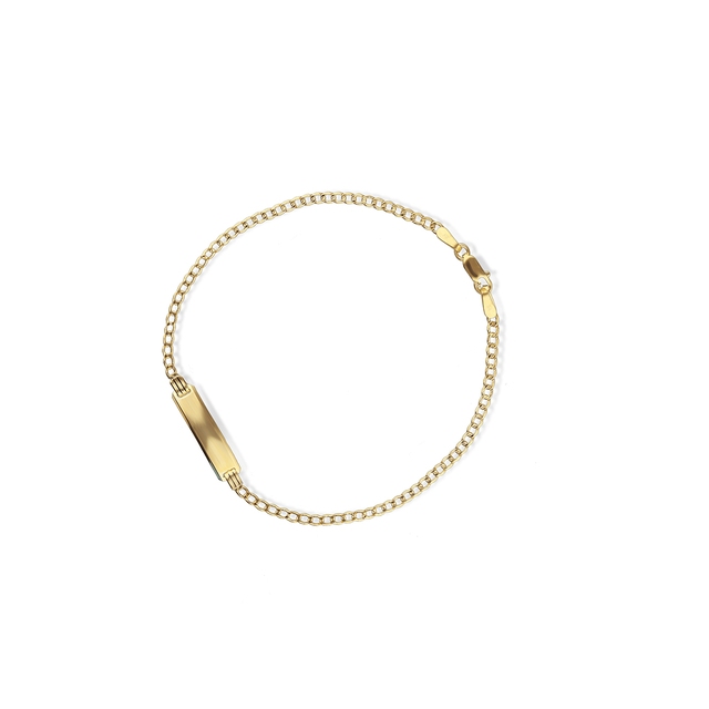 Bransoleta złota pancerka z blaszką